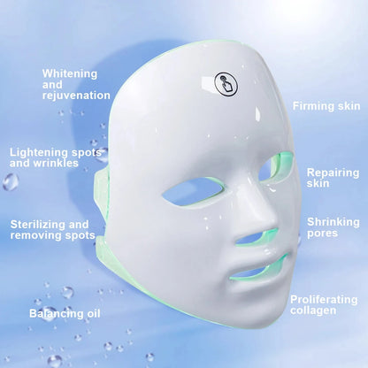 7 ألوان LED قناع الوجه الفوتون العلاج الوجه العناية بالبشرة