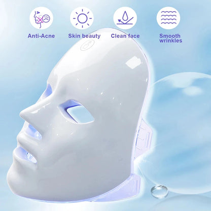 7 ألوان LED قناع الوجه الفوتون العلاج الوجه العناية بالبشرة